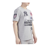 Pro Standard Mens MLB New York Yankees Fast Lane Multi Crew Neck T-Shirt LNY1314543-HGR Heather Grey