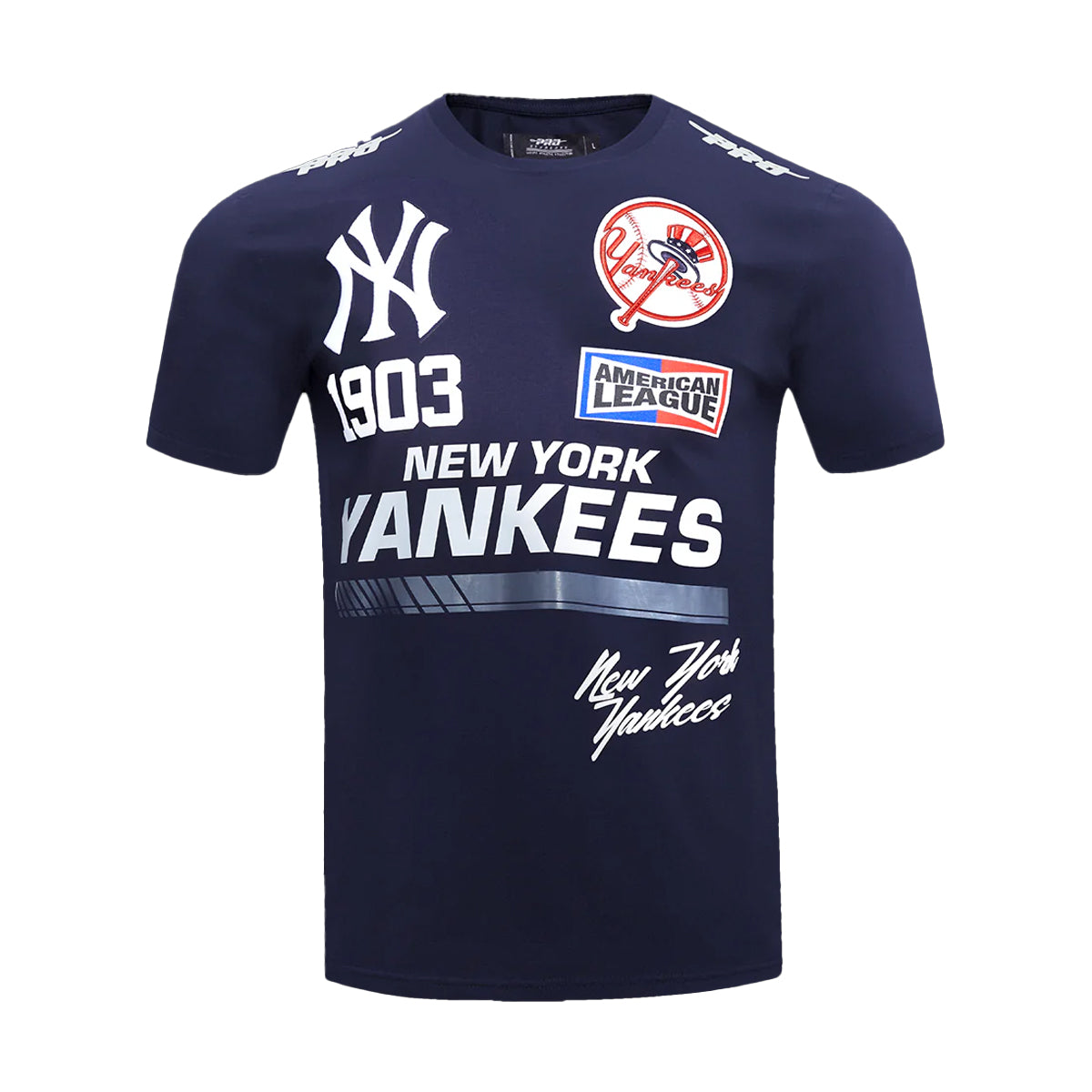 Pro Standard Mens MLB New York Yankees Fast Lane Multi Crew Neck T