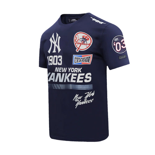 Pro Standard Mens MLB New York Yankees Fast Lane Multi Crew Neck T-Shirt LNY1314543-MDN Medium Navy
