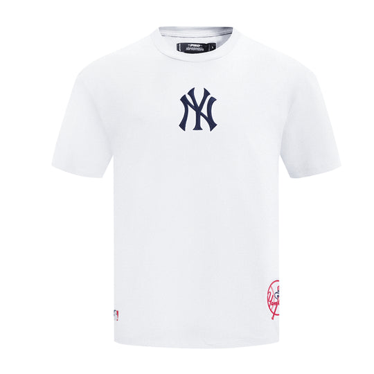 Pro Standard Mens MLB New York Yankees Wingspan M CJ Drop Shoulder Crew Neck T-Shirt LNY1314779-WHT White