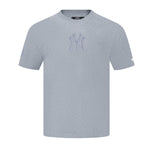 Pro Standard Mens MLB New York Yankees Top Reverse Crew Neck T-Shirt LNY1314860-DHG Dark Heather Grey