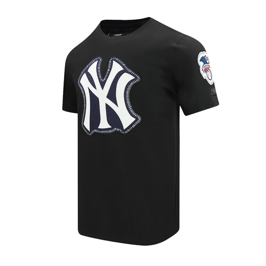 Pro Standard Mens MLB New York Yankees Top DIY Pick Stitch Crew Neck T-Shirt LNY1314884-BLK Black