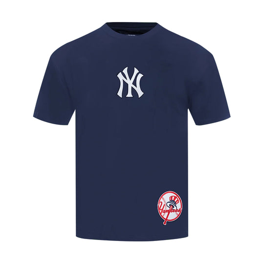 Pro Standard Mens MLB New York Yankees Wingspan CJ Drop Shoulder Crew Neck T-Shirt LNY1316045-MDN Midnight Navy