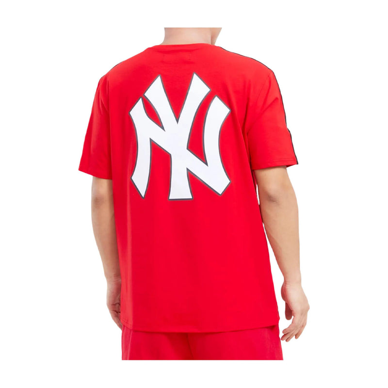 Pro Standard Mens MLB New York Yankees Logo Pro Team Crew Neck T-Shirt LNY133625-RBK Red/Black