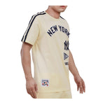 Pro Standard Mens MLB New York Yankees Classic Sj Striped Crew Neck T-Shirt LNY135130-EMN Eggshell/ Midnight Navy