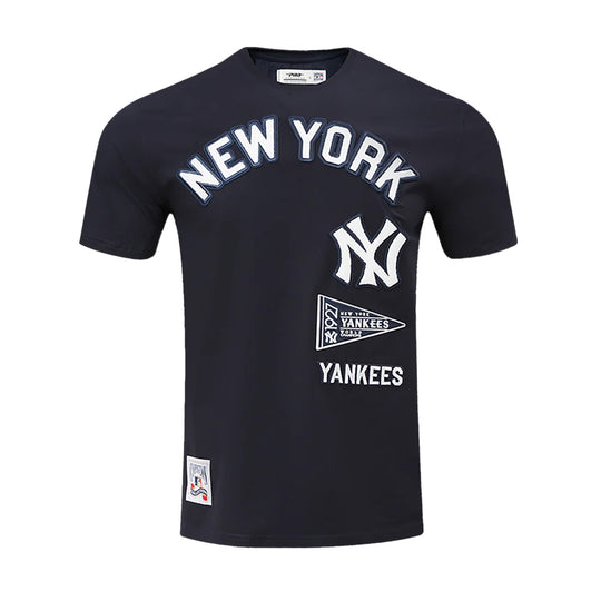 Pro Standard Mens MLB New York Yankees Classic Sj Striped Crew Neck T-Shirt LNY135130-MDN2 Midnight Navy