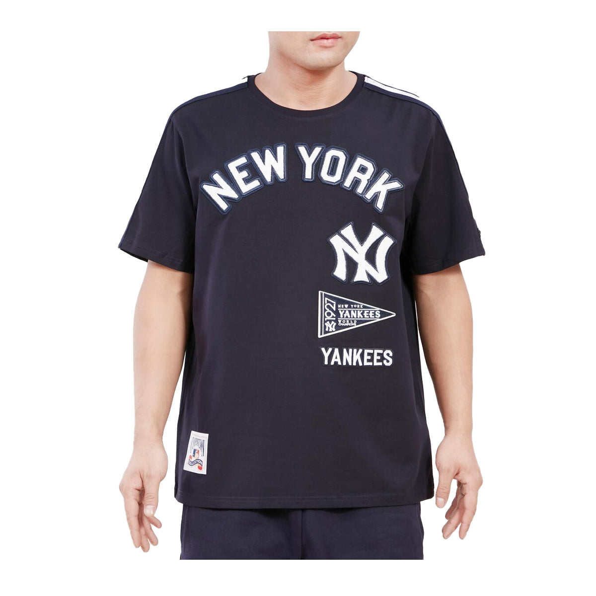 Pro Standard Mens MLB New York Yankees Classic Sj Striped Crew