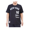 Pro Standard Mens MLB New York Yankees Classic Sj Striped Crew Neck T-Shirt LNY135130-MDN Midnight Navy