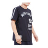 Pro Standard Mens MLB New York Yankees Classic Sj Striped Crew Neck T-Shirt LNY135130-MDN Midnight Navy
