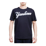 Pro Standard Mens MLB New York Yankees Tackle Twill Sj Crew Neck T-Shirt LNY135741-MDN Midnight Navy