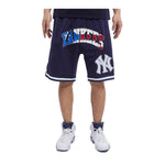 Pro Standard Mens MLB New York Yankees Puerto Rico Wordmark DK Pro Shorts LNY3314476-MDN Midnight Navy