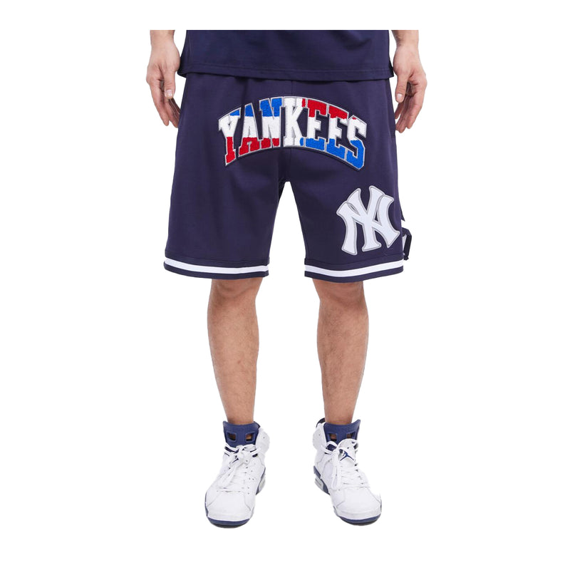 Pro Standard Mens MLB New York Yankees Dominican Republic Wordmark Dk Pro Shorts LNY3314480-MDN Midnight Navy