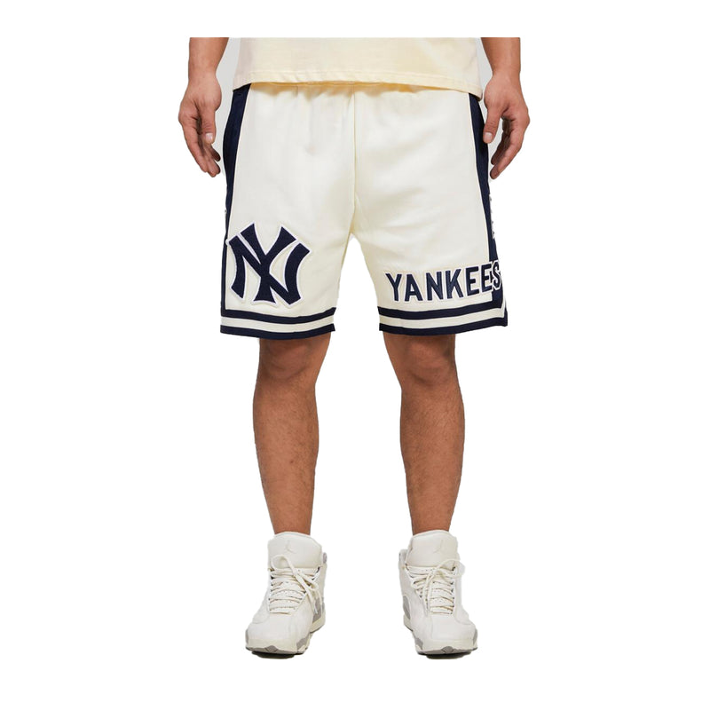 Pro Standard Mens MLB New York Yankees Retro Classic Dk 2.0 Shorts LNY335131-EMN Eggshell/ Midnight Navy
