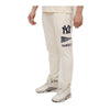 Pro Standard Mens MLB New York Yankees Retro Classic Sweatpants LNY435127-EMN Eggshell/ Midnight Navy