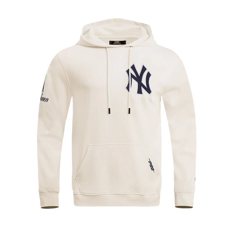 Pro Standard Mens MLB New York Yankees Classic Chenille Pullover Hoodie LNY531152-EGG Eggshell
