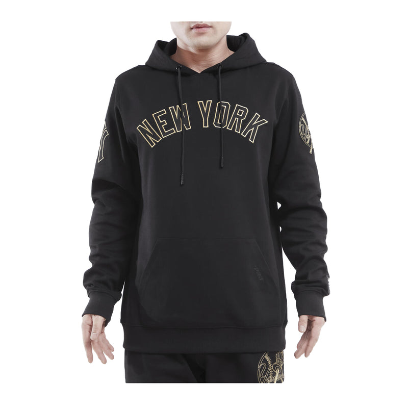 Pro Standard Mens MLB New York Yankees Black & Gold DK PO Hoodie LNY5312796-BLK Black