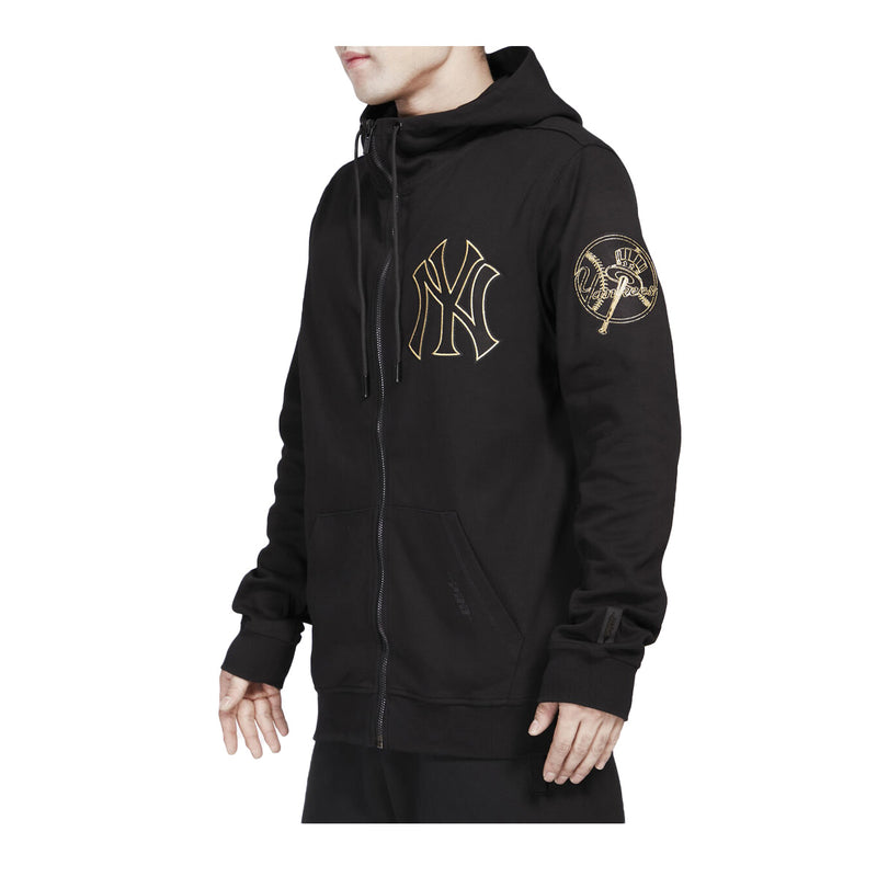 Pro Standard Mens MLB New York Yankees Black & Gold DK FZ PO Hoodie LNY5312825-BLK Black