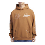 Pro Standard Mens MLB New York Yankees Paint The City Drop Shoulder Fleece PO Hoodie LNY5314695-CBR Clay Brown