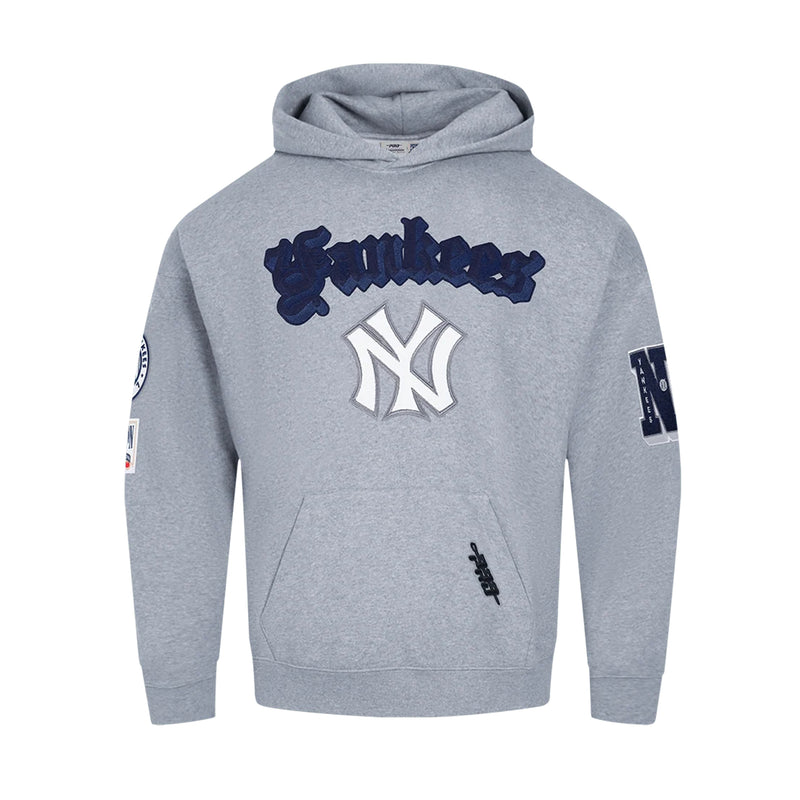 Pro Standard Mens MLB New York Yankees Best Of Men Drop Shoulder Pullover Hoodie LNY5315280-DHG Dark Heather Grey