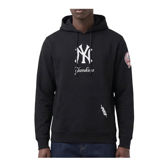 Pro Standard Mens MLB New York Yankees Classic Chenille Pullover Hoodie LNY5316114-BLK Black