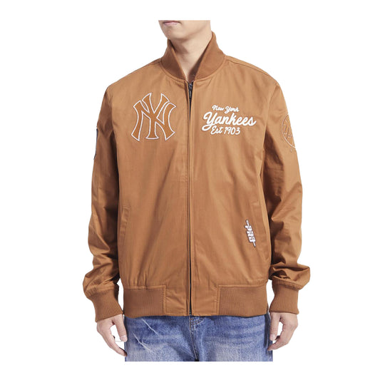 Pro Standard Mens MLB New York Yankees Paint The City Twill Jacket LNY6314697-CBR Clay Brown