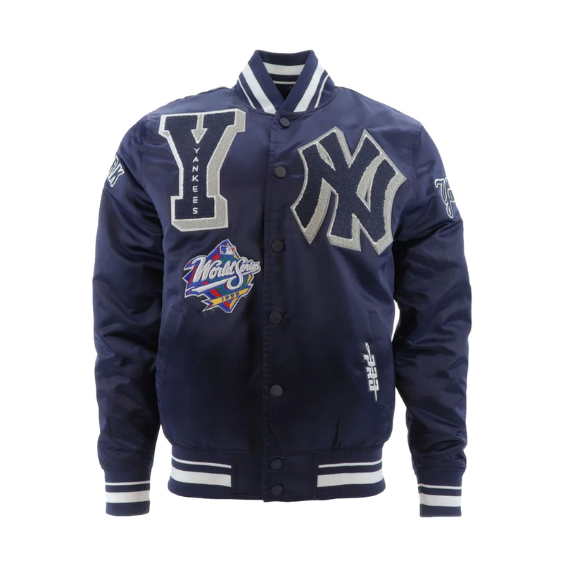 New York Yankees Baseball Blue Satin Jacket