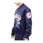 Pro Standard Mens MLB New York Yankees Gradient Satin Jacket LNY633565-MDN Midnight Navy