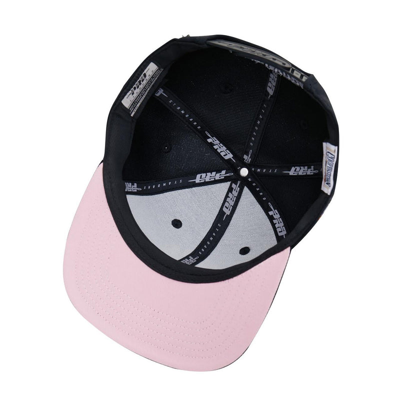 Mitchell & Ness New York Knicks Snapback Hat Adjustable Cap - All  Black/Pink Bottom