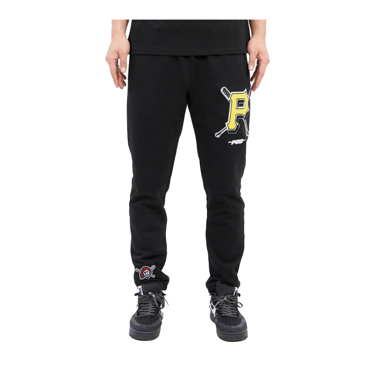 Pro Standard Mens MLB Pittsburgh Pirates Mash Up Logo Sweatpants LPP433462-BLK Black