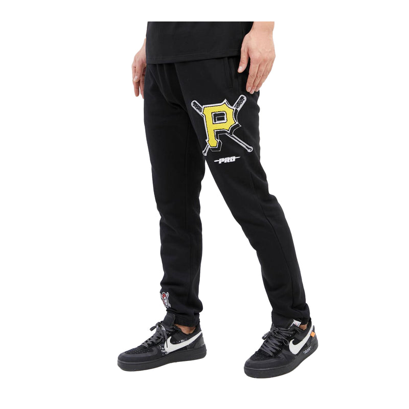 Pro Standard Mens MLB Pittsburgh Pirates Mash Up Logo Sweatpants LPP433462-BLK Black