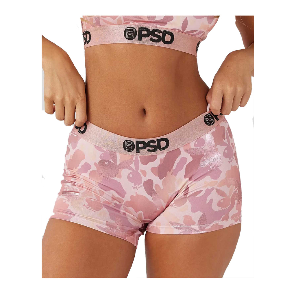 PSD Womens Playboy Rose Gold Boy Short 123480006-PNK Pink