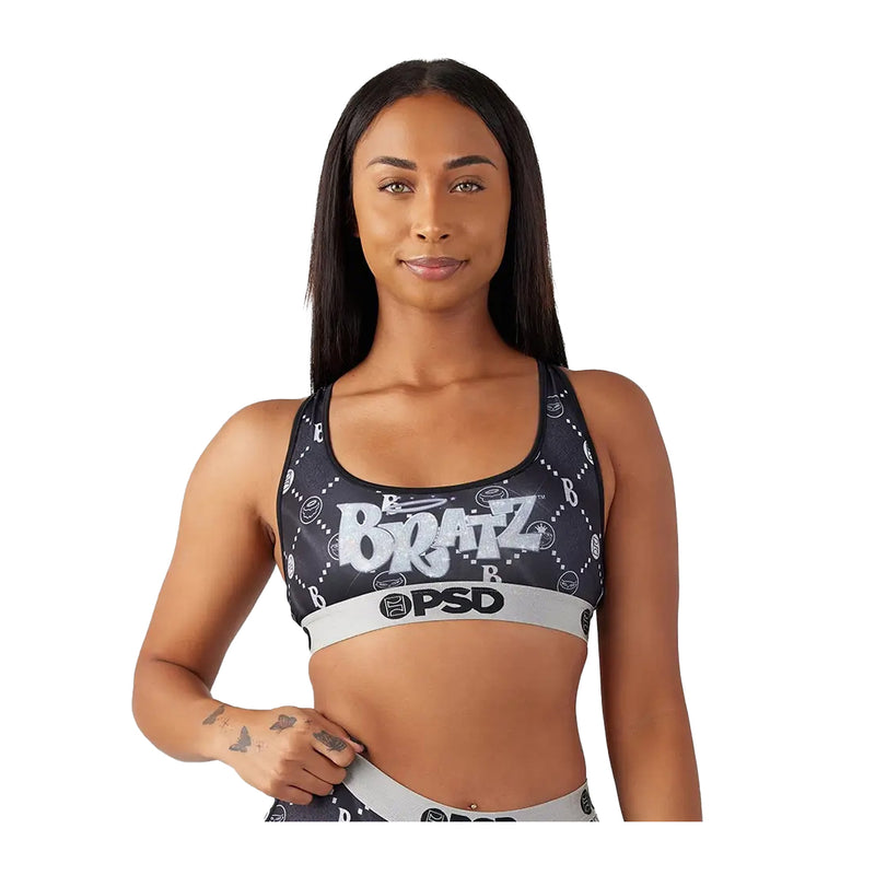 PSD Womens Bratz Luxe Sports Bra 1234T1011-BLK Black