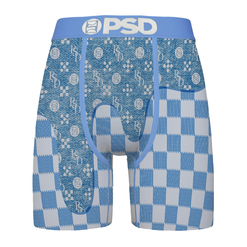 PSD Mens Blue Denim Drip Boxer Brief 124180010-MUL Multicolor