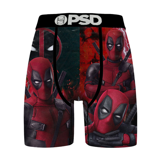 PSD Mens Deadpool Boxer Brief 124180174-MUL Red/Black/Grey