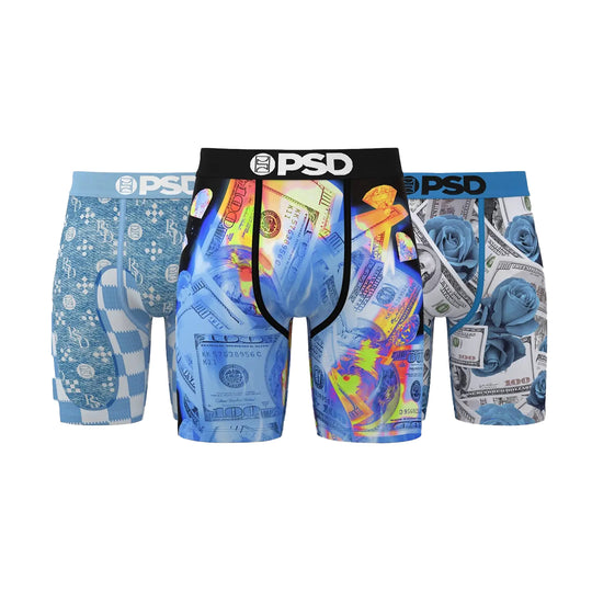 PSD Mens Icy Lux 3 Pack Boxer Brief 125180119-MUL Multicolor