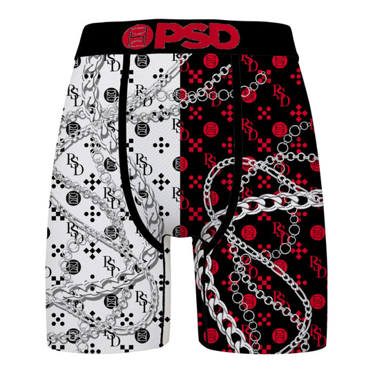 PSD Mens Lux Red Boxer Brief 224180211-MUL Red/White