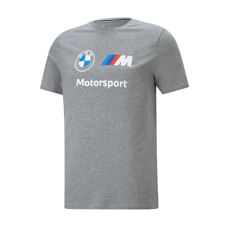Puma Mens BMW M Motorsport Logo Crew Neck T-Shirt 536246-03 Medium Gray Heather