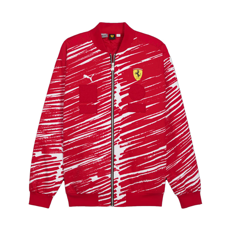 Puma Unisex Ferrari X Joshua Vides Race Track Jacket 624932-02 Rosso Corsa