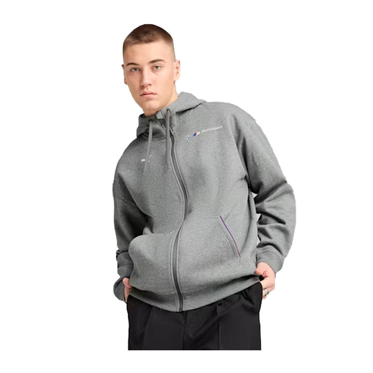 Puma Mens BMW MMS ESS+FZ Hoodie 630629-03 Medium Grey Heather