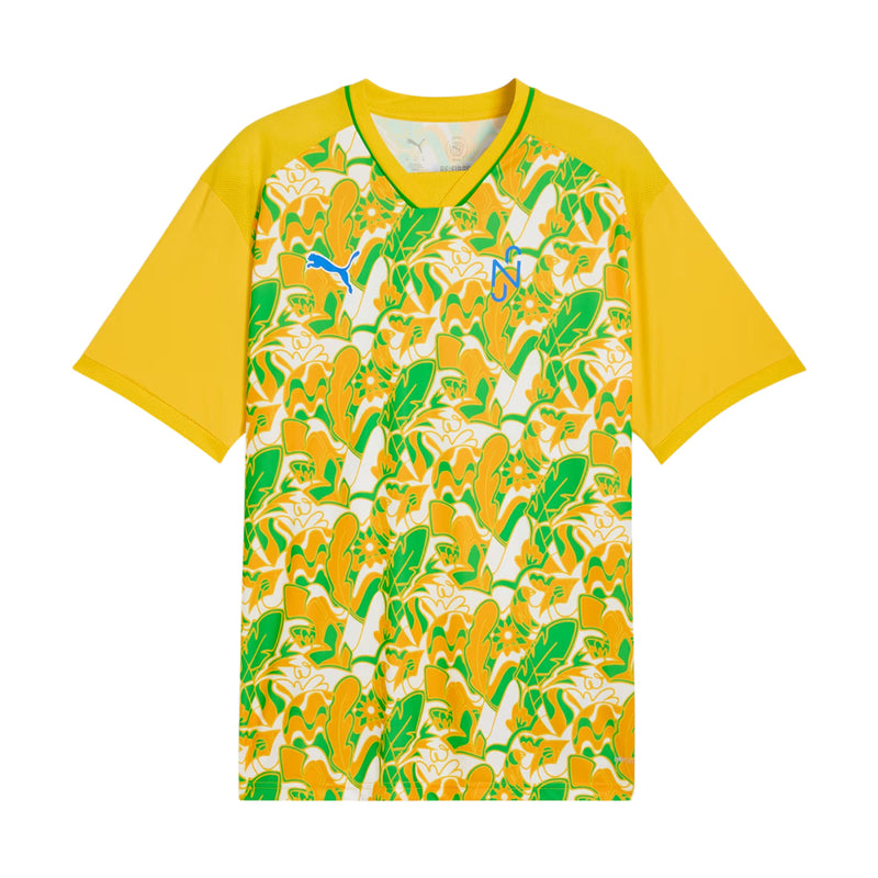 Puma Mens Brazil Neymar Jr 10 Jersey 660917-01 White/Pele Yellow/Green/Tea