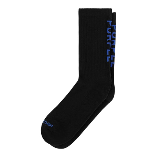 Purple Brand Mens Crew Socks A1001-CCBC224 Black