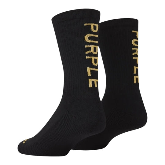 Purple Brand Mens Crew Socks A1001-CCBY224 Black