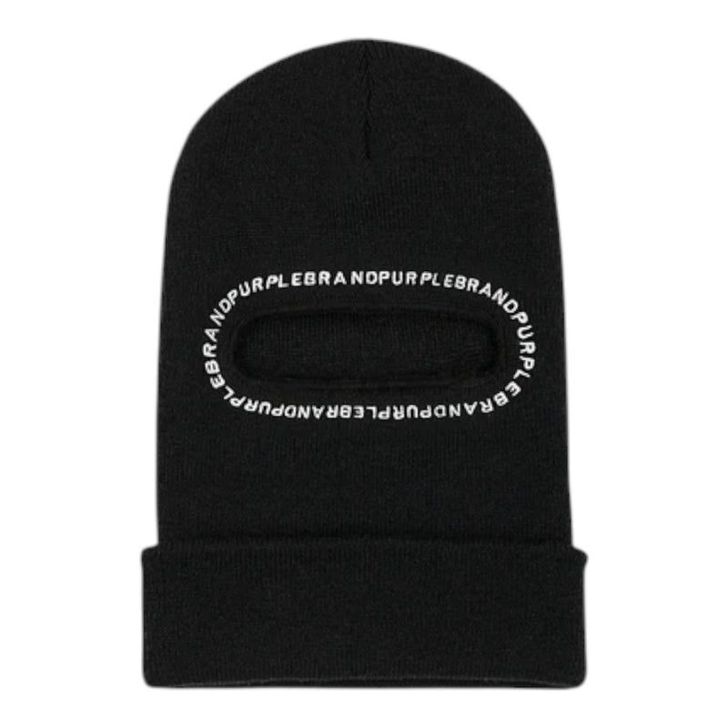 Purple Brand Unisex Knit Balaclava Beanie A6101-KBBB124 Black