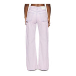 Purple Brand Womens Wide Destroyed Overdyed Bootcut Jeans D2000-WIPO224 Off White
