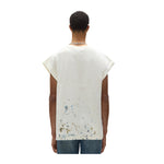 Purple Brand Mens Textured Jersey Smile Tank Top M1072-TWWS325 Off White