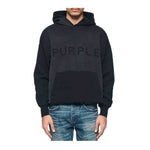 Purple Brand Mens Heavyweight Fleece Hoodie M4104-HFBB424 Black