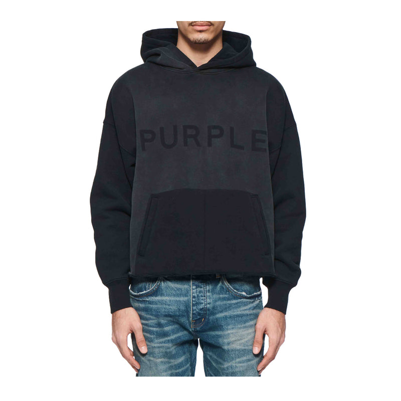 Purple Brand Mens Heavyweight Fleece Hoodie M4104-HFBB424 Black