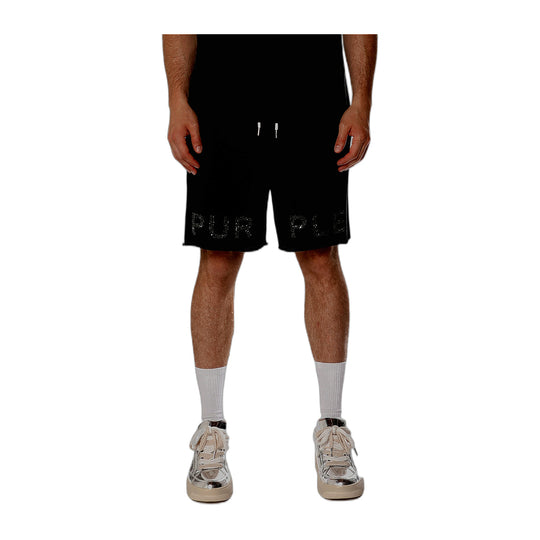 Purple Brand Mens French Terry PO Shorts M4196-FTBS226 Black