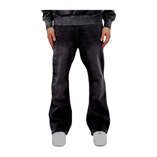Purple Brand Mens HWT Fleece Flared Pants M4216-HFBZ126 Black