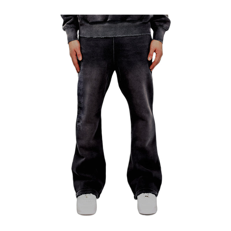 Purple Brand Mens HWT Fleece Flared Pants M4216-HFBZ126 Black